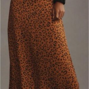 Leopard Print Midi Skirt